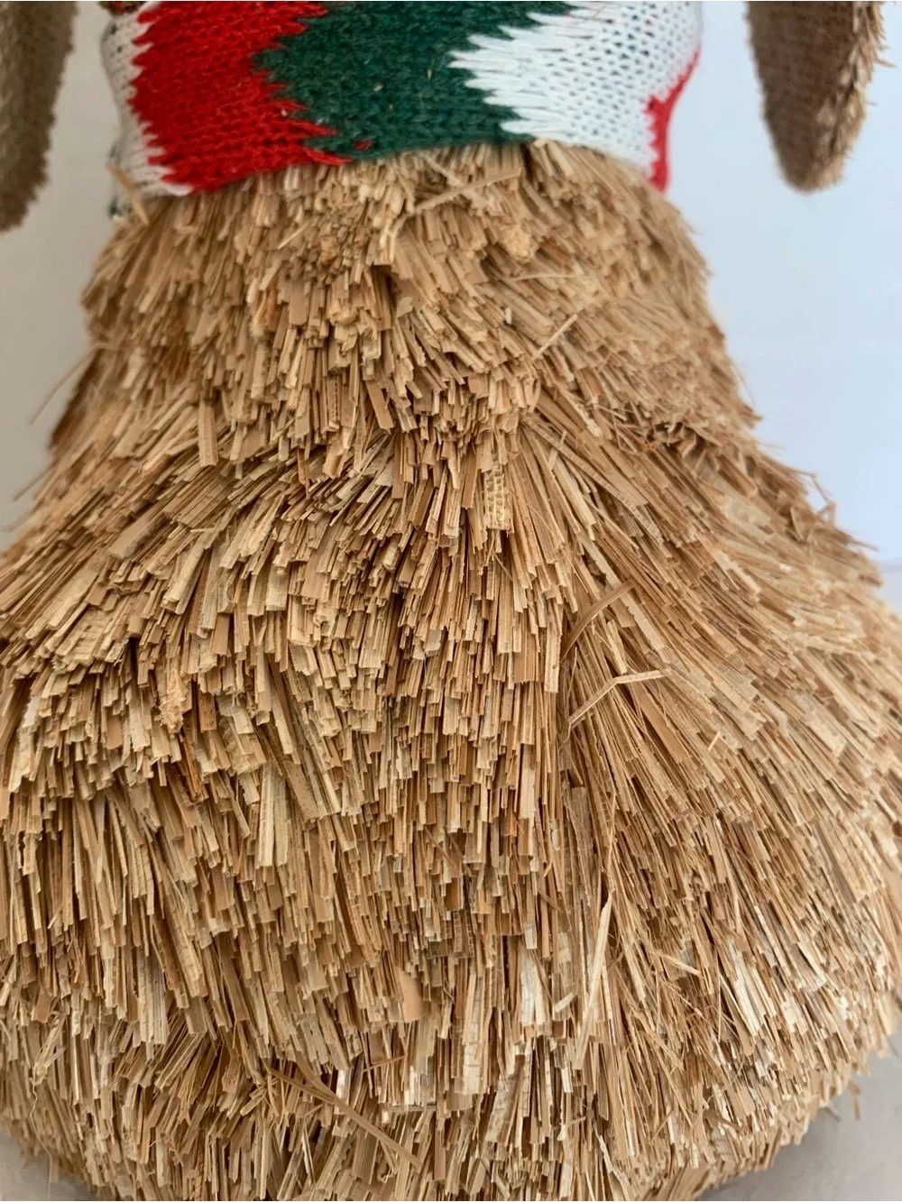 Christmas Dog Sitting  Brown Rustic Woodland Sisal Farmhouse Hat Winter